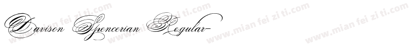 Davison Spencerian Regular字体转换